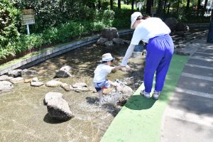 萩中公園：水遊び